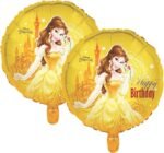 MPS MY PARTY SUPPLIERS Set of 6 Princess Round Balloons with Back drop, Princess Balloons, Princess theme foil Balloon Birthday and princess theme party, fairy theme balloons - Image 2