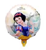 MPS MY PARTY SUPPLIERS Set of 6 Princess Round Balloons with Back drop, Princess Balloons, Princess theme foil Balloon Birthday and princess theme party, fairy theme balloons - Image 4