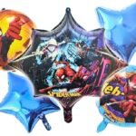 MPS MY PARTY SUPPLIERS® Set of 5 Spiderman Foil Balloon for Birthday Decoration, Superhero Theme Party, Balloons for kids Party Decoration, Cartoon Foil Balloon, Spider man balloon