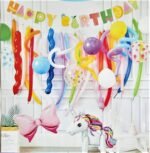 MPS My Party Suppliers Unicorn Tutti Frutti Party Decorations Supplies Balloon Garland Kit Fruit Balloons Happy Birthday Banner for Birthday Baby Shower Decorations/Fruit Theme Balloons/Unicorn Theme Balloon - Image 3