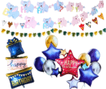 MPS MY PARTY SUPPLIERS 1pc birthday decoration combo set, happy birthday combo decoration, birthday balloon decoration set, birthday decorative items for home (combo 7)