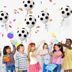 MPS MY PARTY SUPPLIERS® Foorball Latex Balloons, 10 Pieces Football Themed Balloons Soccer Set Sports Football Print Balloons Birthday Party, Sports Theme Decoration, Soccer Theme Balloons - Image 4