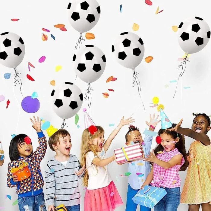 MPS MY PARTY SUPPLIERS® Foorball Latex Balloons, 10 Pieces Football Themed Balloons Soccer Set Sports Football Print Balloons Birthday Party, Sports Theme Decoration, Soccer Theme Balloons - Image 4