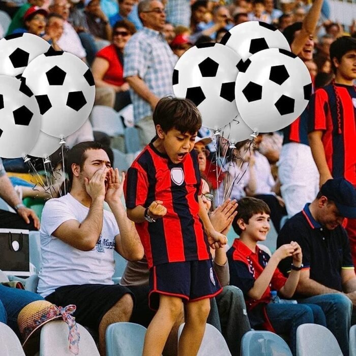 MPS MY PARTY SUPPLIERS® Foorball Latex Balloons, 10 Pieces Football Themed Balloons Soccer Set Sports Football Print Balloons Birthday Party, Sports Theme Decoration, Soccer Theme Balloons - Image 5