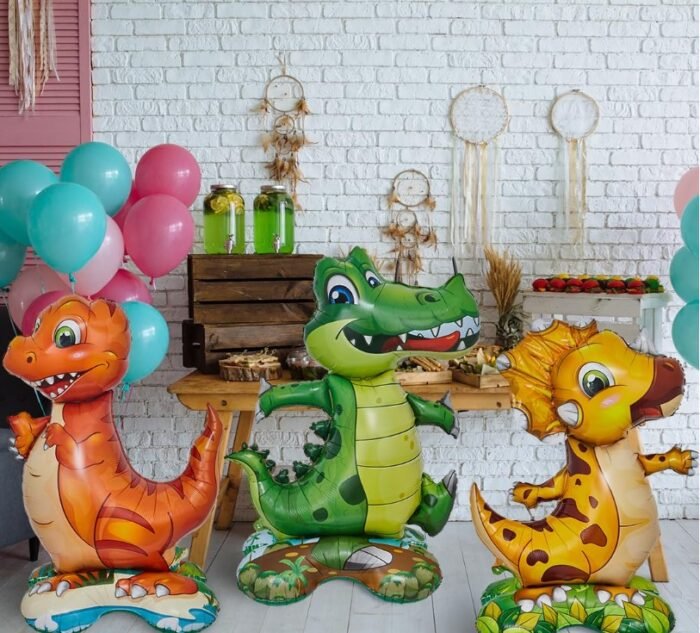 MPS MY PARTY SUPPLIERS Large Dinosaur Balloons, Giant Self Standing Dinosaur Foil Balloons for Dinosaur Birthday Party Supplies Decorations, Jungle theme Decoration, Animal balloons - Image 5