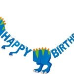 MPS MY PARTY SUPPLIERS® 1pc Birthday Banner, Dinosaur Party Supplies Decorations, Dinosaur Bunting Flag Garland for Kids Birthday Party, jungle Theme Birthday party, Birthday Hanging decoration ideas