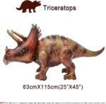 MPS My Party Suppliers 1pcGiant Triceratops Dinosaur Inflatable Foil Balloon Foil Balloon For Animals, Dinosaur Theme Party, Pool Party Decorations, Birthday Party Triceratops Toy, Jungle theme Decoration, Dinosaur shape balloons, animal theme - Image 3