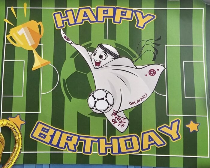 MPS MY PARTY SUPPLIERS® 48 Pcs Football Theme Birthday Decoration/Birthday Decoration for Boy Girl | Birthday Decoration Items| Happy Birthday Backdrop/Black White Themes Balloon for Boys & Girls - Image 3