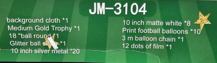 MPS MY PARTY SUPPLIERS® 48 Pcs Football Theme Birthday Decoration/Birthday Decoration for Boy Girl | Birthday Decoration Items| Happy Birthday Backdrop/Black White Themes Balloon for Boys & Girls - Image 4