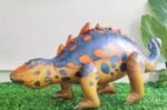 MPS My Party Suppliers 1pc 39.4*17.7*14.6inch Self standing Dinosaur foil balloon, Dinosaur Balloons, cute animal balloons, jungle theme, blue golden balloons, Dinosaur shape balloons, animal theme - Image 2
