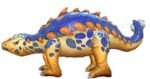 MPS My Party Suppliers 1pc 39.4*17.7*14.6inch Self standing Dinosaur foil balloon, Dinosaur Balloons, cute animal balloons, jungle theme, blue golden balloons, Dinosaur shape balloons, animal theme