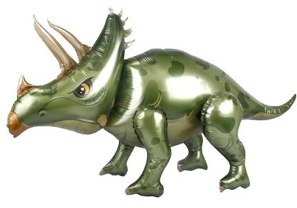 MPS My Party Suppliers 1pc 39.4*17.7*14.6inch Self standing Dinosaur foil balloon, Dinosaur Balloons, cute animal balloons, jungle theme, blue golden balloons, Dinosaur shape balloons, animal theme