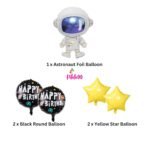 MPS MY PARTY SUPPLIERS® Set of 5 Rocket theme birthday Foil Balloons, Space Theme Birthday Decoration, Galaxy Astronaut Theme Decor, space theme foil balloon rocket, Balloons for birthday - Image 3