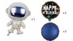 MPS MY PARTY SUPPLIERS®Set of 5 Rocket theme birthday Foil Balloons, Space Theme Birthday Decoration, Galaxy Astronaut Theme Decor, space theme foil balloon rocket, Balloons for birthday - Image 4