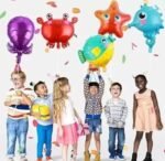 MPS MY PARTY SUPPLIERS® Set of 5 Marine Theme Sea Animals Dolphins shark Whale puffer Fish Foil Balloons, water/Ocean Animal Décor, Under The Sea Balloons, Mermaid theme - Image 3