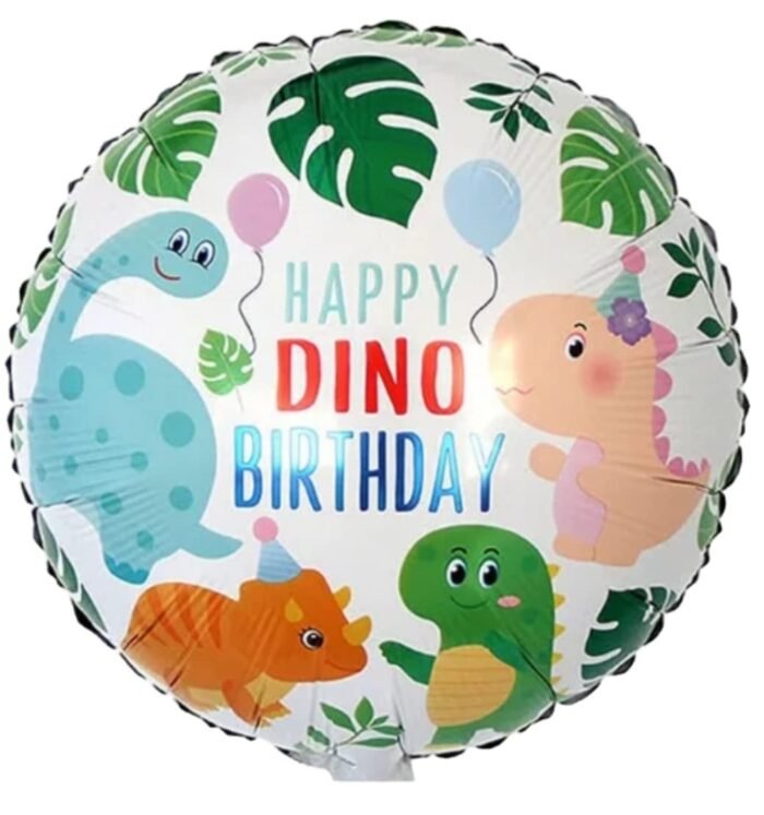 Jungle Dino-Mite Balloon Bouquet, Simple Roar Some Dinosaur Balloon, Jungle theme Balloon, Dinosaur theme balloon Decoration, Set of 5 Dino Balloon - Image 4