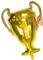 MPS MY PARTY SUPPLIERS® Set of 6 Champion trophy and football foil balloons, Football Shape Foil Balloons for Kids, Sports Theme, Green star balloon, Soccer Balloons, football theme decoration - Image 10