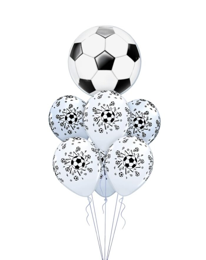MPS MY PARTY SUPPLIERS®7 pcs football balloon Set Soccer Balloons, Football Party Supplies Balloons for Birthday Decoration Football and Star Balloon Set, Football Fan Balloon - Image 1