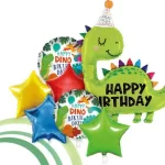 MPS MY PARTY SUPPLIERS® Set of 7 Dinosaur Foil Balloons, Dinosaur Balloons for Dinosaur Theme Birthday Supplies Decorations, Dino Balloon for Birthday Decoration, Dino Theme Party Balloons