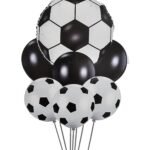 MPS MY PARTY SUPPLIERS® 7 pcs Soccer Balloons Set, football balloon Set, Football Party Supplies Balloons for Birthday Decoration Football and Star Balloon Set Game Theme Decoration, Foorball Balloon Set