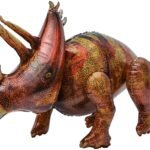 MPS My Party Suppliers 1pcGiant Triceratops Dinosaur Inflatable Foil Balloon Foil Balloon For Animals, Dinosaur Theme Party, Pool Party Decorations, Birthday Party Triceratops Toy, Jungle theme Decoration, Dinosaur shape balloons, animal theme