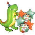 MPS MY PARTY SUPPLIERS® Set of 7 Dinosaur Foil Balloons, Dinosaur Balloons for Dinosaur Theme Birthday Supplies Decorations, Dino Balloon for Birthday Decoration, Dino Theme Party Balloons