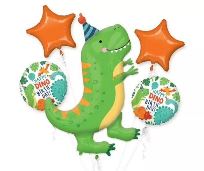MPS MY PARTY SUPPLIERS® Set of 7 Dinosaur Foil Balloons, Dinosaur Balloons for Dinosaur Theme Birthday Supplies Decorations, Dino Balloon for Birthday Decoration, Dino Theme Party Balloons - Image 3