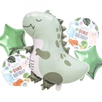 MPS MY PARTY SUPPLIERS® Set of 5 Dinosaur Foil Balloons, Dinosaur Balloons for Dinosaur Theme Birthday Supplies Decorations, Dino Balloon for Birthday Decoration, Dino Theme Party Balloons