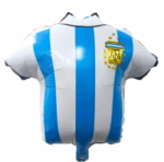 MPS MY PARTY SUPPLIERS® Set of 5 jersey and football foil balloons, Soccer Team Blue T-shirt Balloons, Football Theme Birthday Decor, sports Theme, blue star balloon, Soccer Balloons with Jersey - Image 3