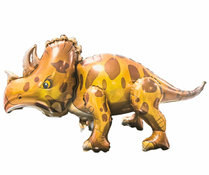 MPS My Party Suppliers 1pc 39.4*17.7*14.6inch Self standing Dinosaur foil balloon, Dinosaur Balloons, cute animal balloons, jungle theme, blue golden balloons, Dinosaur shape balloons, animal theme - Image 2