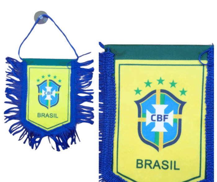 MPS MY PARTY SUPPLIERS® 1pc, 30cm football flag, football flag for wall, room decoration, flags in football, blue white red soccer flags, random design and random color - Image 3