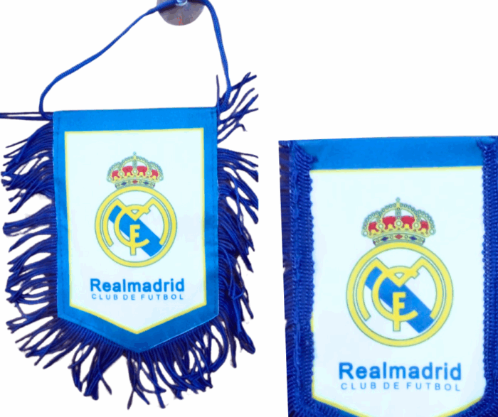 MPS MY PARTY SUPPLIERS® 1pc, 30cm football flag, football flag for wall, room decoration, flags in football, blue white red soccer flags, random design and random color - Image 4