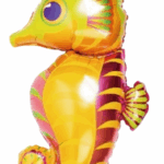 MPS MY PARTY SUPPLIERS® 1pc Seahorse Foil Balloon, Water Animals Balloons Ocean Foil Balloons, Sea horse Animal Balloon for Children Under The Sea Themed Party Decorations