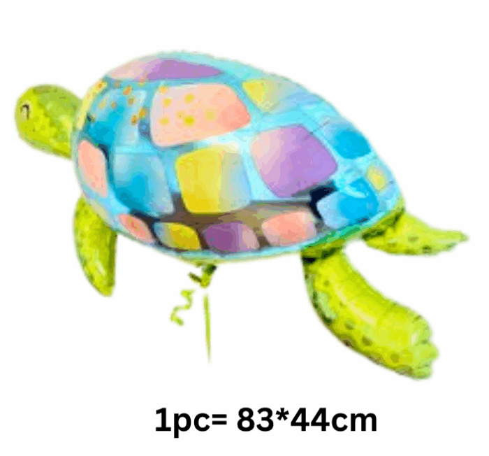 MPS MY PARTY SUPPLIERS® 1pc 83 * 44cm Under Sea Turtle Balloon, Tortoise foil balloon, Zoo Animal Balloon, Big Turtle Theme Decoration, Zoo Theme Birthday decor - Image 2
