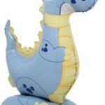 MPS MY PARTY SUPPLIERS Large Blue Dinosaur Balloons, Giant Self Standing Dinosaur Foil Balloons for Dinosaur Birthday Party Supplies Decorations, Jungle theme Decoration, Animal balloons