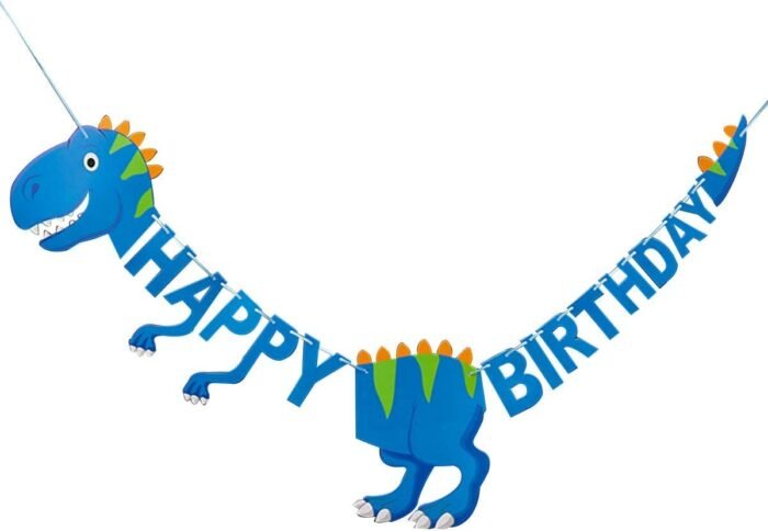 MPS MY PARTY SUPPLIERS® 1pc Birthday Banner, Dinosaur Party Supplies Decorations, Dinosaur Bunting Flag Garland for Kids Birthday Party, jungle Theme Birthday party, Birthday Hanging decoration ideas - Image 2