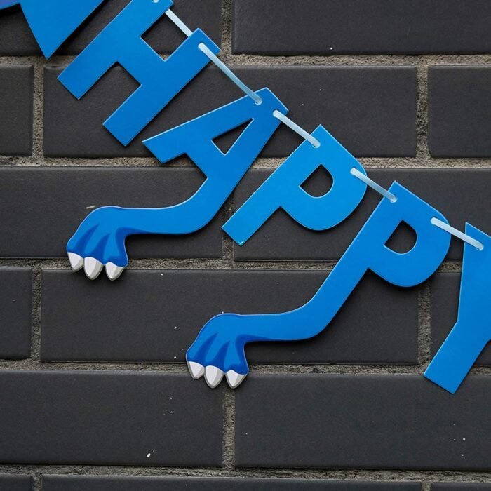 MPS MY PARTY SUPPLIERS® 1pc Birthday Banner, Dinosaur Party Supplies Decorations, Dinosaur Bunting Flag Garland for Kids Birthday Party, jungle Theme Birthday party, Birthday Hanging decoration ideas - Image 4