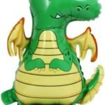 MPS MY PARTY SUPPLIERS Large Green Dinosaur Balloons, Giant Self Standing Dinosaur Foil Balloons for Dinosaur Birthday Party Supplies Decorations, Jungle theme Decoration, Animal balloons