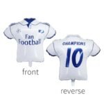 MPS MY PARTY SUPPLIERS® Set of 5 jersey and football foil balloons, Soccer Team Blue T-shirt Balloons, Football Theme Birthday Decor, sports theme, silver star balloon, Soccer Balloons with Jersey - Image 4