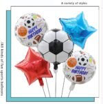 MPS MY PARTY SUPPLIERS® Set of 5 Football Theme Balloons for Birthday Decorations, Football Birthday Decoration for Boy, Soccer Balloons,Party Balloons Large Size Sports Foil Balloon Kids - Image 3