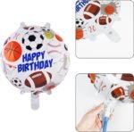 MPS MY PARTY SUPPLIERSĀ® 5pcs Set Basketball Balloon Bouquet, NBA Basketball Bouquet Of Balloons, Sports Ball Shaped Aluminum Foil Balloon Set - Image 7