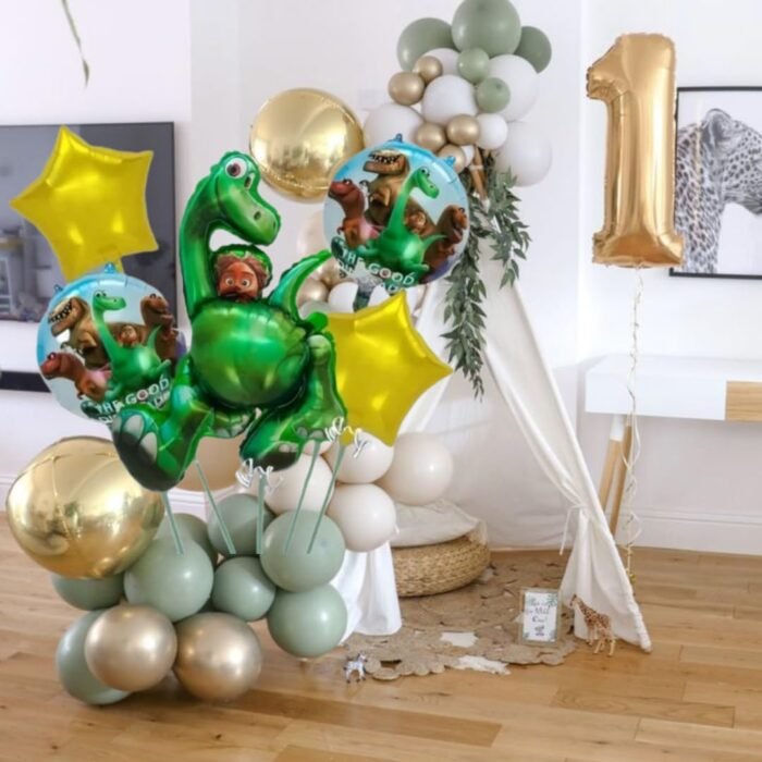 MPS MY PARTY SUPPLIERS® Set of 5 Dinosaur Foil Balloons, Dinosaur Balloons for Dinosaur Theme Birthday Supplies Decorations, Dino Balloon for Birthday Decoration, Dino Theme Party Balloons - Image 4