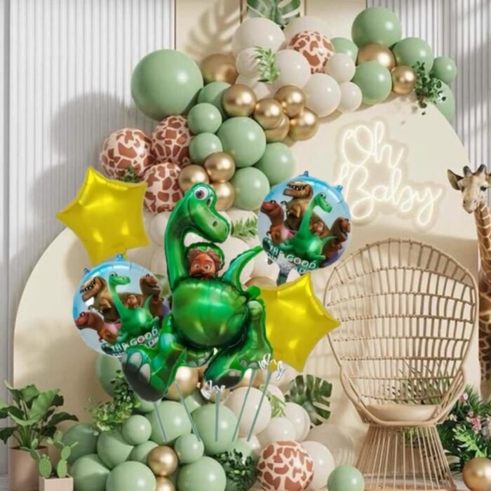 MPS MY PARTY SUPPLIERS® Set of 5 Dinosaur Foil Balloons, Dinosaur Balloons for Dinosaur Theme Birthday Supplies Decorations, Dino Balloon for Birthday Decoration, Dino Theme Party Balloons - Image 5