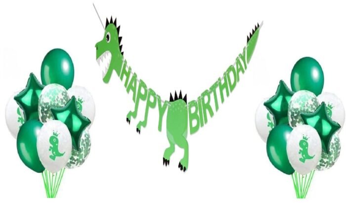 MPS MY PARTY SUPPLIERS®  1pc Birthday Banner, Dinosaur Party Supplies Decorations, Dinosaur Bunting Flag Garland for Kids Birthday Party, jungle Theme Birthday party, Birthday Hanging decoration ideas - Image 3