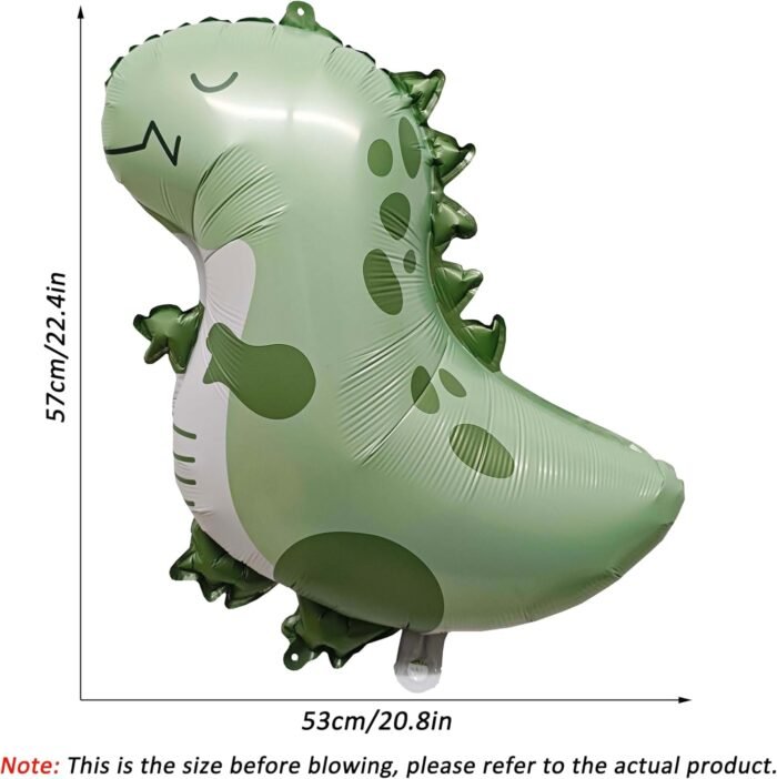 MPS MY PARTY SUPPLIERS® Set of 5 Dinosaur Foil Balloons, Dinosaur Balloons for Dinosaur Theme Birthday Supplies Decorations, Dino Balloon for Birthday Decoration, Dino Theme Party Balloons - Image 3