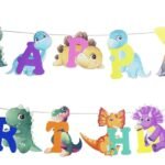 MPS MY PARTY SUPPLIERS® 1pc Birthday Banner, Dinosaur Party Supplies Decorations, Dinosaur Bunting Flag Garland for Kids Birthday Party, jungle Theme Birthday party, Birthday Hanging decoration ideas