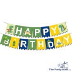 MPS MY PARTY SUPPLIERS®1pc Birthday letter Banner, Dinosaur Birthday Banner, jungle Theme Birthday party, Birthday paper Garland, Dinosaur Bunting Flag Garland for Kids Birthday Party - Image 2