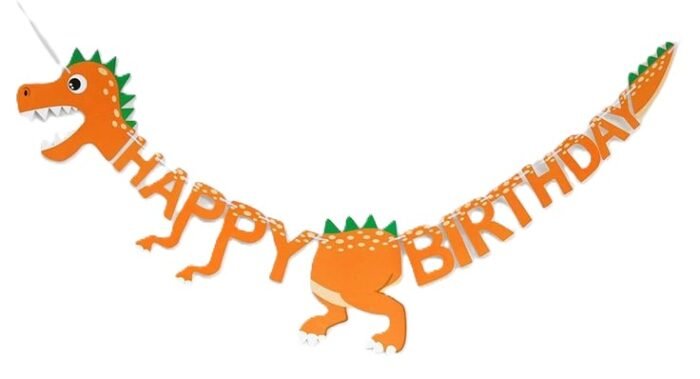 MPS MY PARTY SUPPLIERS®  1pc Birthday Banner, Dinosaur Party Supplies Decorations, Dinosaur Bunting Flag Garland for Kids Birthday Party, jungle Theme Birthday party, Birthday Hanging decoration ideas - Image 2