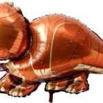 MPS MY PARTY SUPPLIERS® 1pc baby dinosaur balloon, Dinosaur Foil Balloons ideas for Dinosaur theme Party, balloon dinosaur cartoon, dinosaur balloon for kids (red)