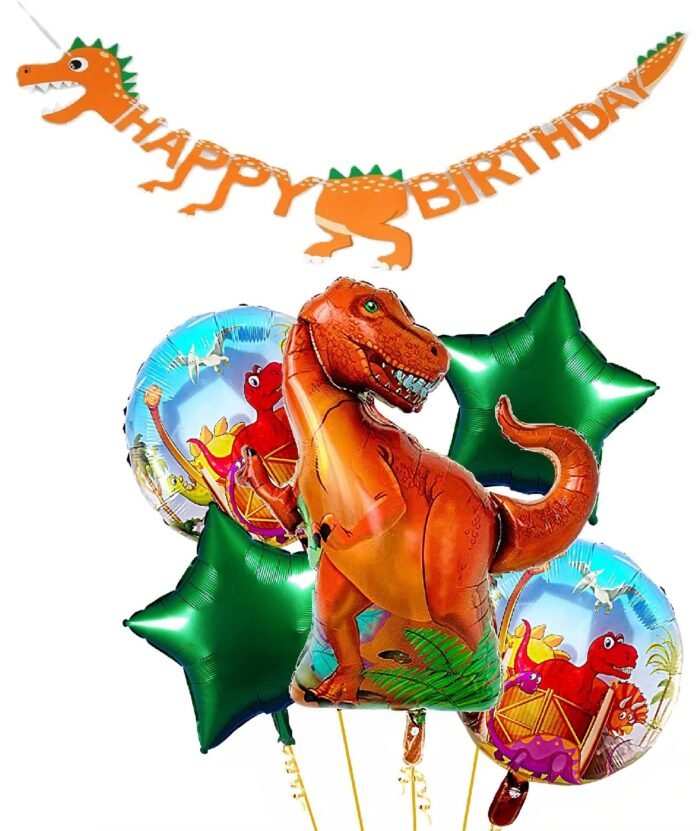 MPS MY PARTY SUPPLIERS®  1pc Birthday Banner, Dinosaur Party Supplies Decorations, Dinosaur Bunting Flag Garland for Kids Birthday Party, jungle Theme Birthday party, Birthday Hanging decoration ideas - Image 10